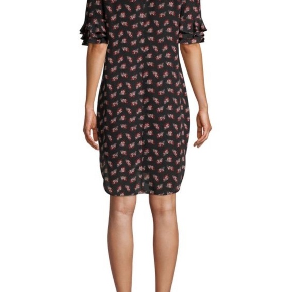 Frame Printed Ruffled High-Low Silk Shirtdress size large - Picture 2 of 7